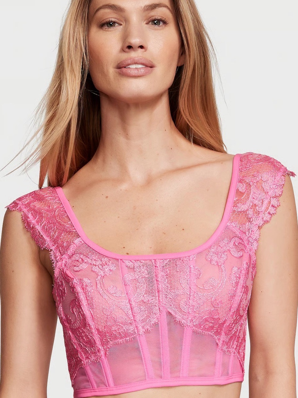 Victoria's Secret Pink Lace Crop Bralette